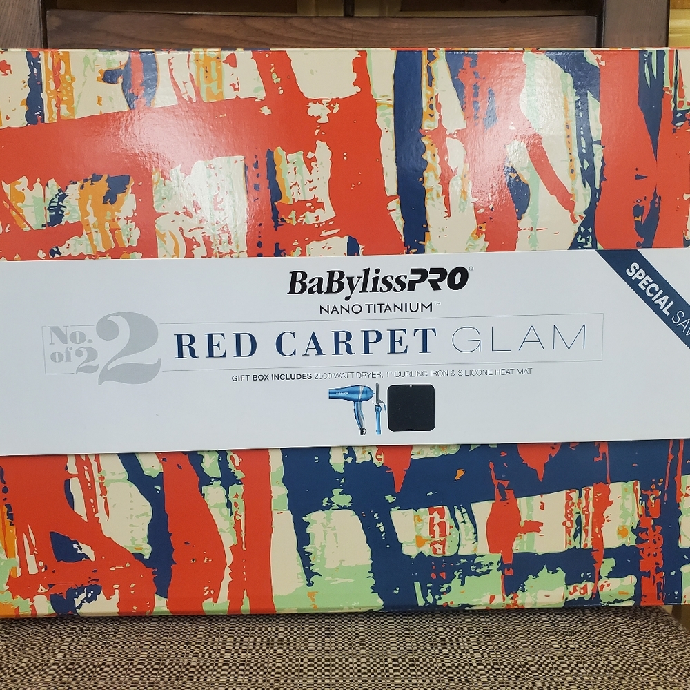 BaylissPro Red Carpet Glam,.Gift Box  Including 2000 Hair dryer and curling Iron